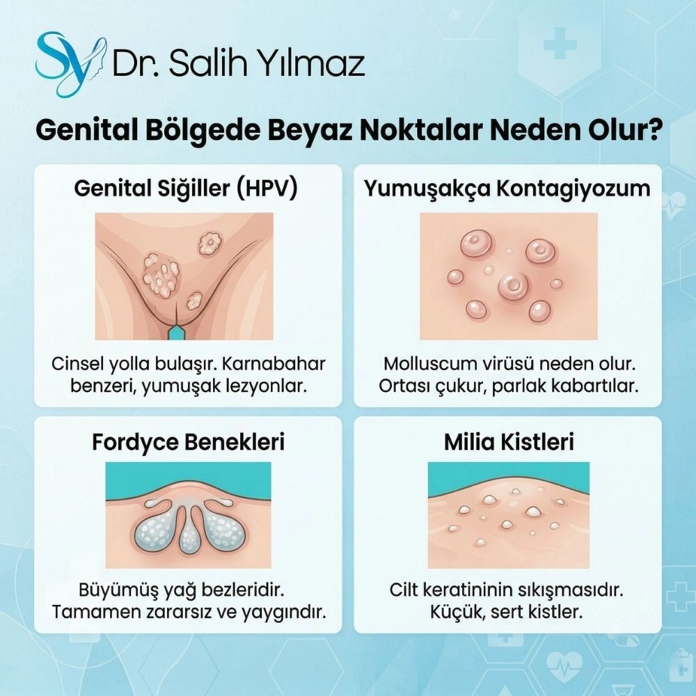 genital bölgede beyaz noktalar