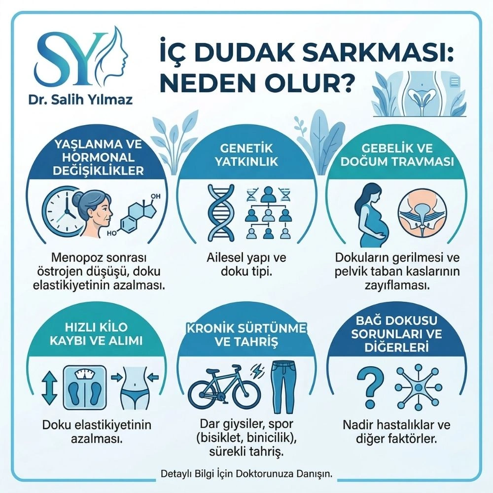 vajina dudaklarında sarkma