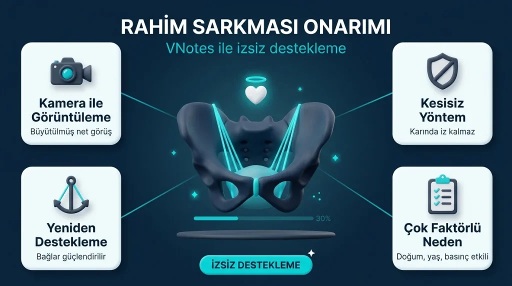 Vnotes ile Rahim sarkması onarımı
